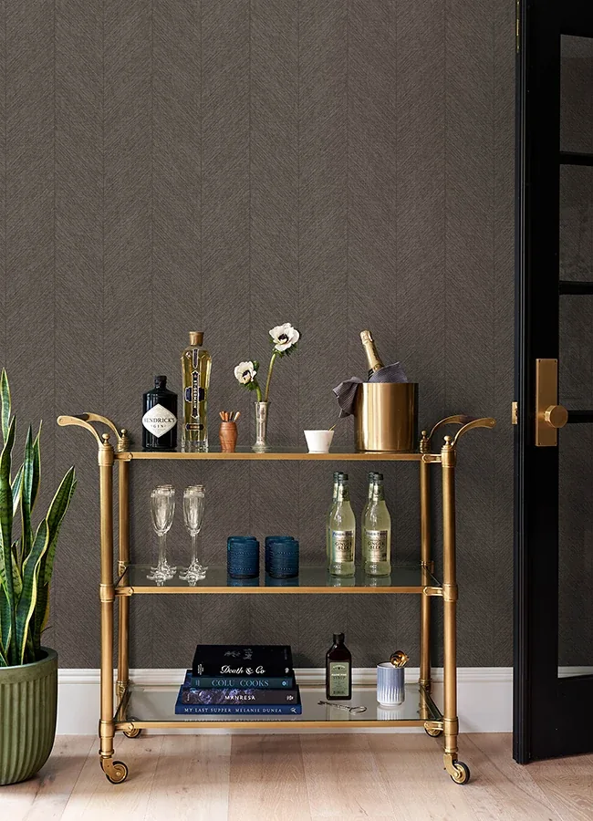 A-Street Prints Kallam Chocolate Chevron Wallpaper - SKU 4155-27318