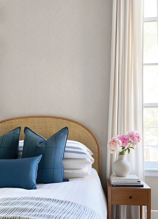 A-Street Prints Kallam Pearl Chevron Wallpaper - SKU 4155-27322