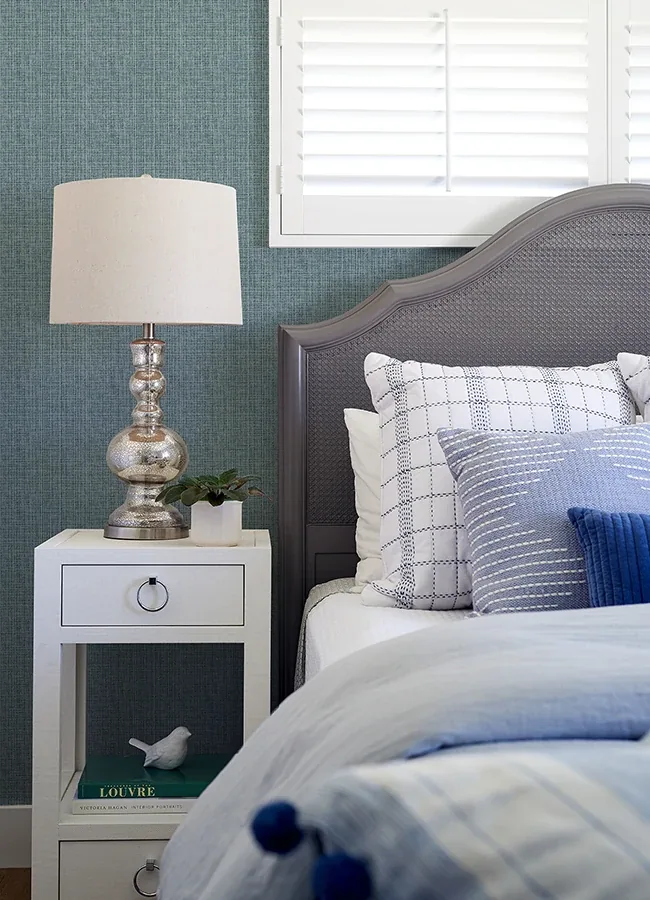 A-Street Prints Kantera Blue Fabric Texture Wallpaper - SKU 4120-26840