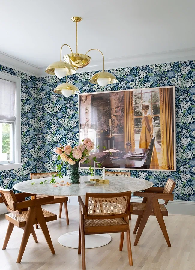 A-Street Prints Karina Blue Wildflower Garden Wallpaper - SKU 4066-26524