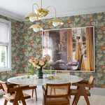 A-Street Prints Karina Teal Wildflower Garden Wallpaper - SKU 4066-26520