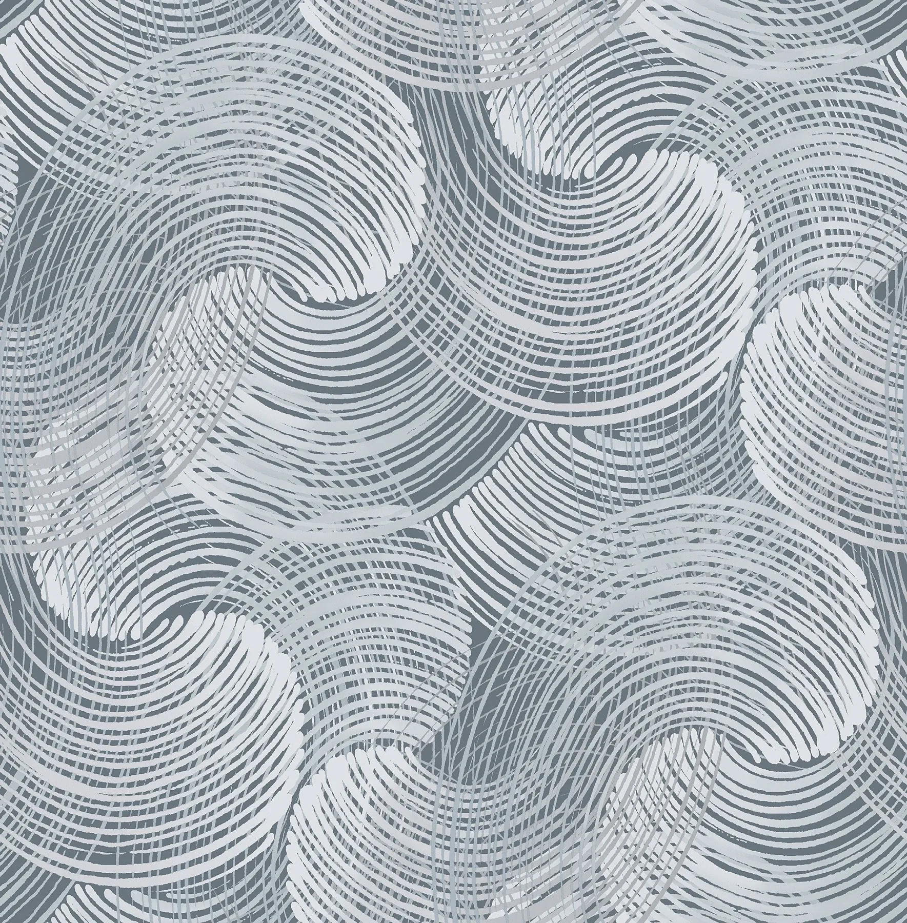 2964-25905 | Karson Blue Swirling Geometric Wallpaper