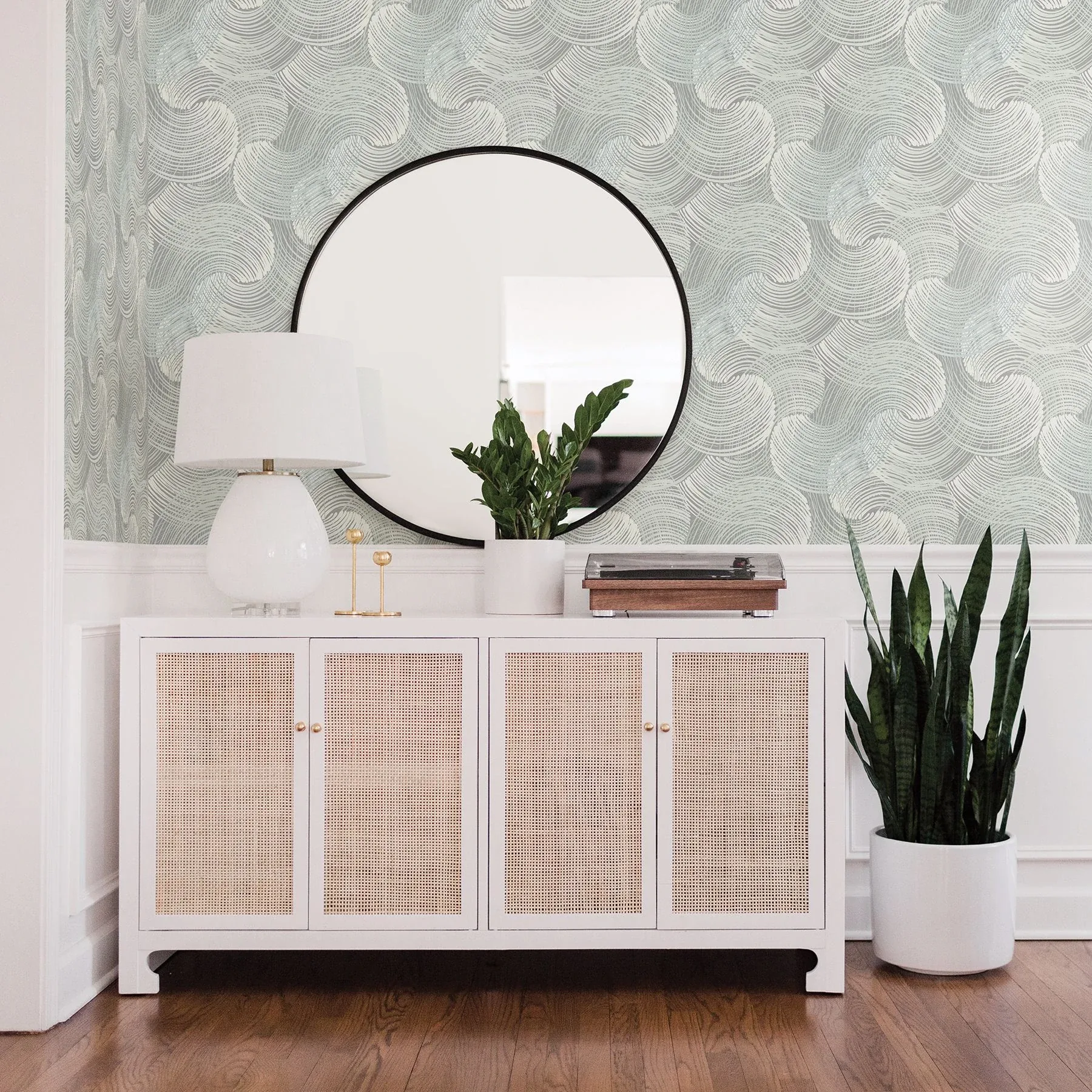 A-Street Prints Karson Teal Swirling Geometric Wallpaper | Wallpaper Twins A-Street Prints Karson Teal Swirling Geometric Wallpaper - SKU 2964-25909