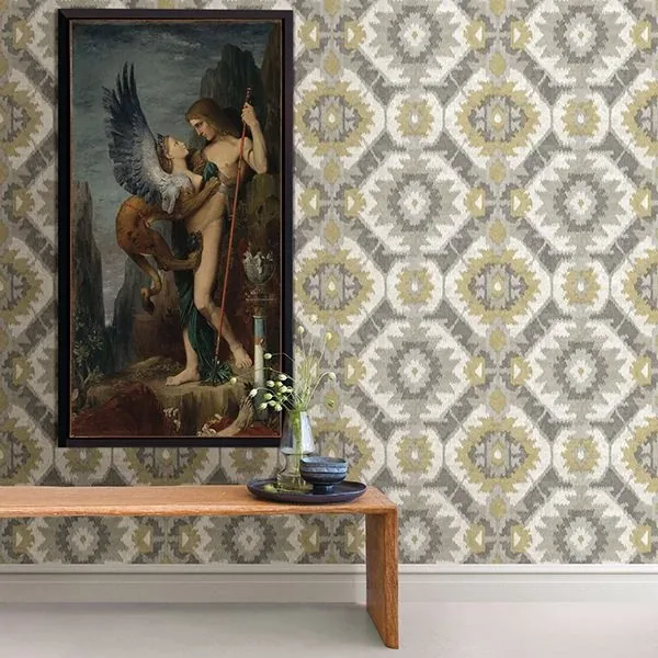 A-Street Prints Kazac Grey Shibori Wallpaper - SKU 2902-25549
