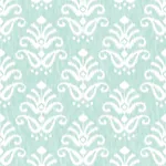 A-Street Prints Keaton Aqua Medallion Wallpaper - SKU 4081-26327