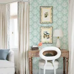 A-Street Prints Keaton Aqua Medallion Wallpaper - SKU 4081-26327