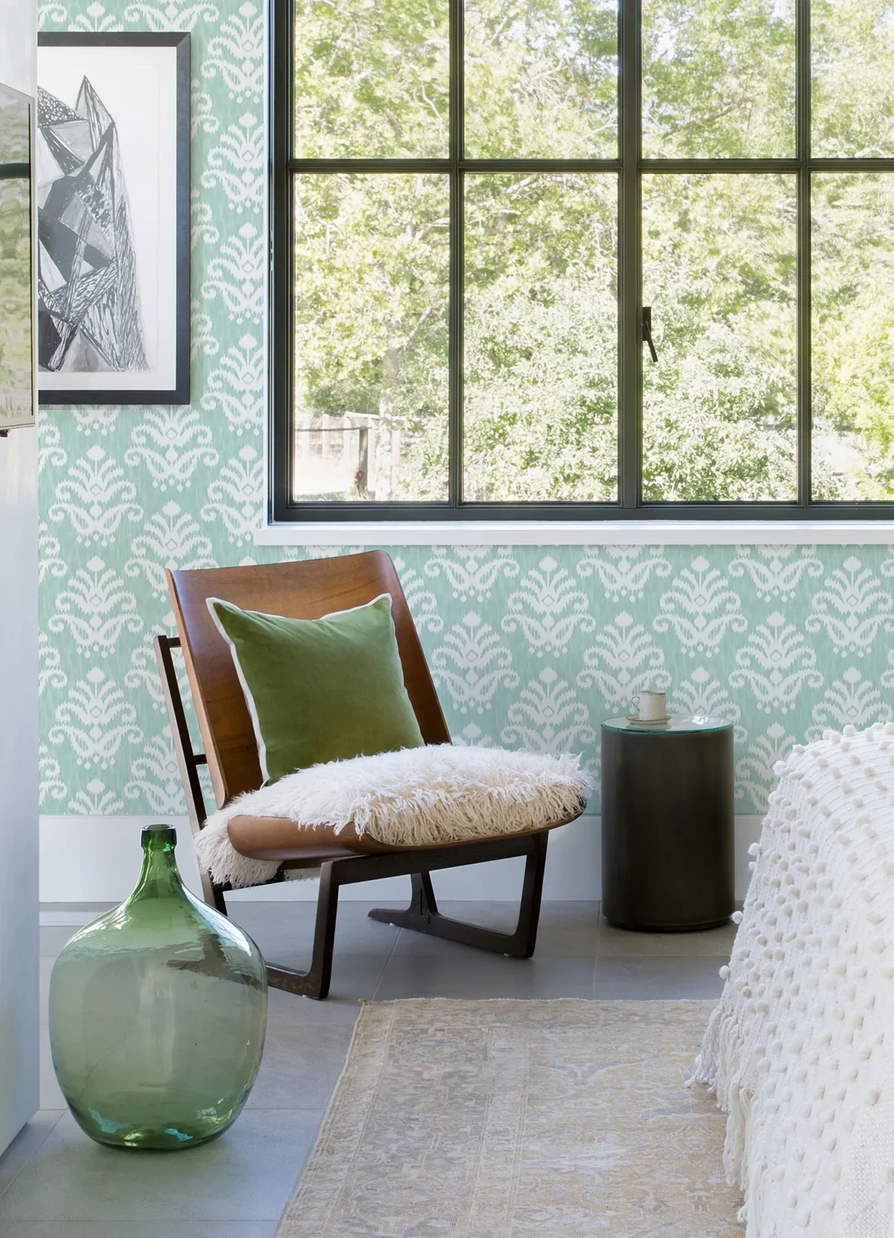 A-Street Prints Keaton Aqua Medallion Wallpaper - SKU 4081-26327