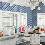 A-Street Prints Keaton Blue Medallion Wallpaper - SKU 4081-26329