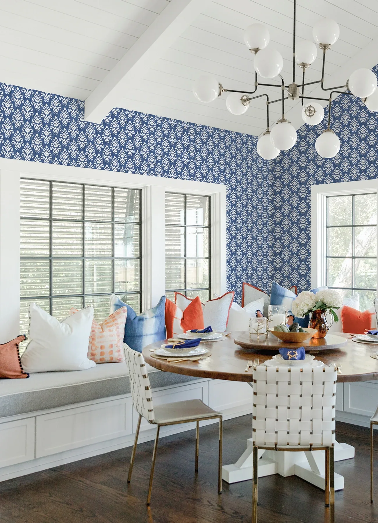 A-Street Prints Keaton Blue Medallion Wallpaper - SKU 4081-26329