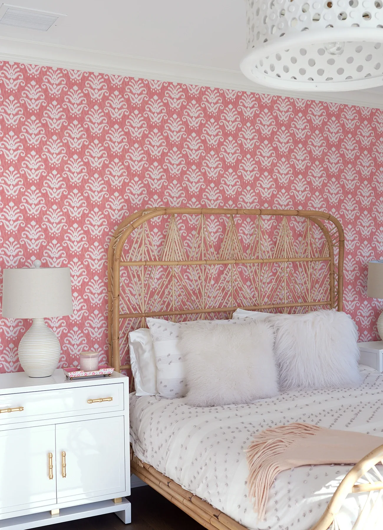 A-Street Prints Keaton Coral Medallion Wallpaper - SKU 4081-26330