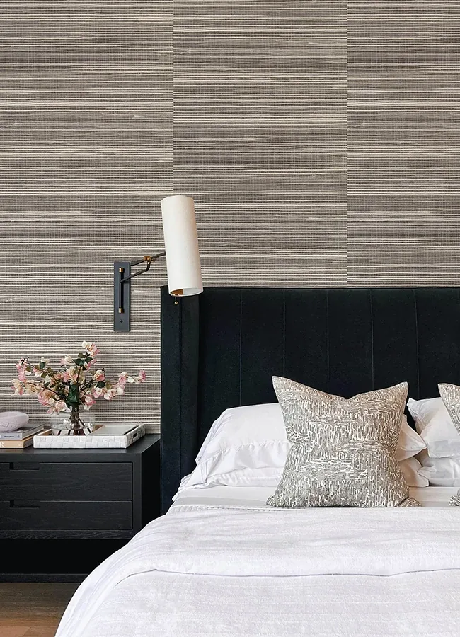 A-Street Prints Kenter Black Sisal Grasscloth Wallpaper - SKU 4034-72113