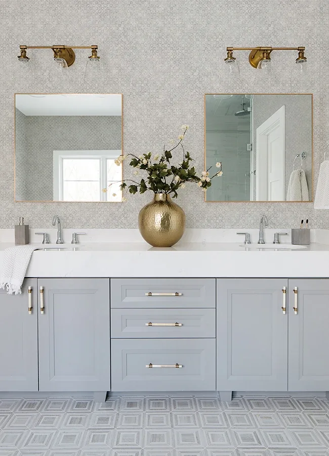 A-Street Prints Khauta Sterling Floral Geometric Wallpaper - SKU 4105-86665