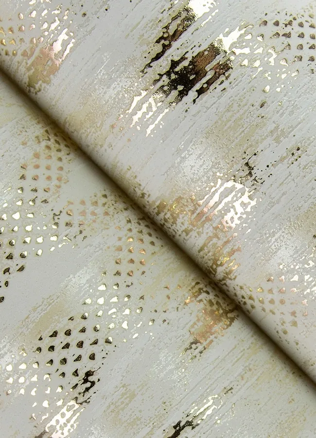 A-Street Prints Kintana Gold Abstract Trellis Wallpaper - SKU 4105-86604