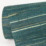 A-Street Prints Kira Teal Hemp Grasscloth Wallpaper | Wallpaper Twins A-Street Prints Kira Teal Hemp Grasscloth Wallpaper - SKU 2972-86126
