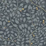 A-Street Prints Kirke Blue Leafy Vines Wallpaper - SKU 2932-65106