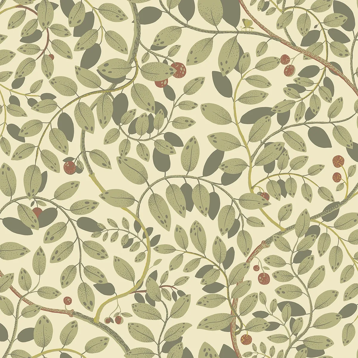 2932-65107 | Kirke Green Leafy Vines Wallpaper