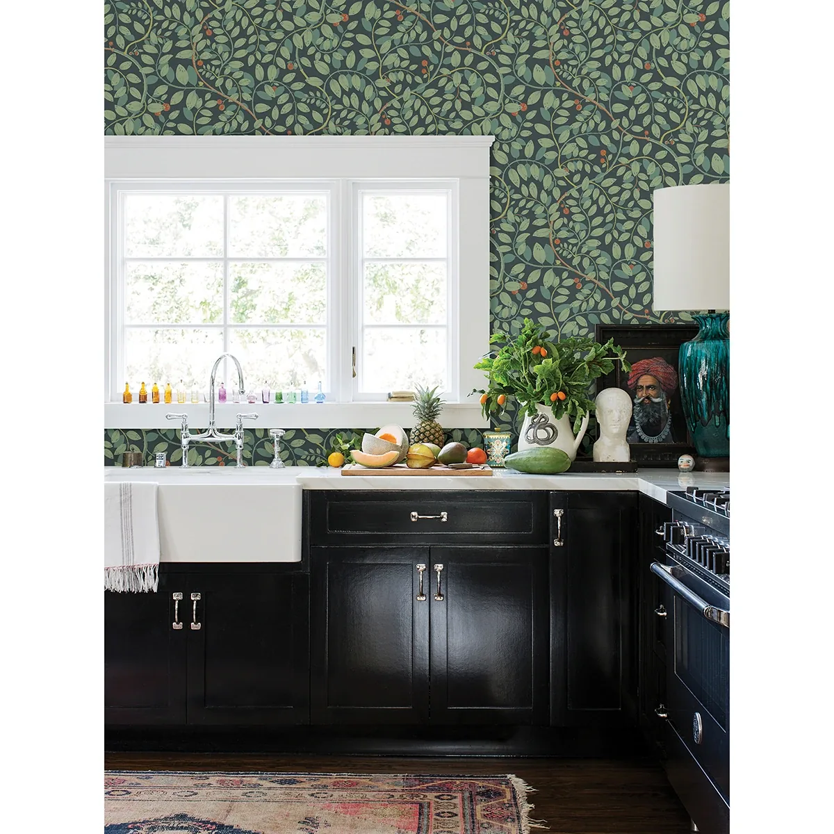 A-Street Prints Kirke Turquoise Leafy Vines Wallpaper | Wallpaper Twins A-Street Prints Kirke Turquoise Leafy Vines Wallpaper - SKU 2932-65105