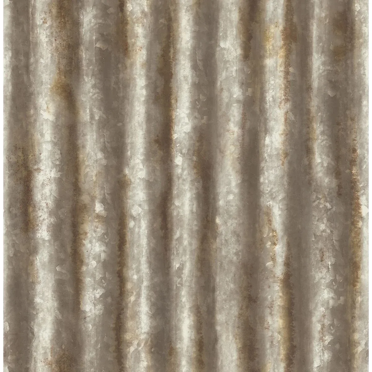 2922-22334 | Kirkland Rust Corrugated Metal Wallpaper