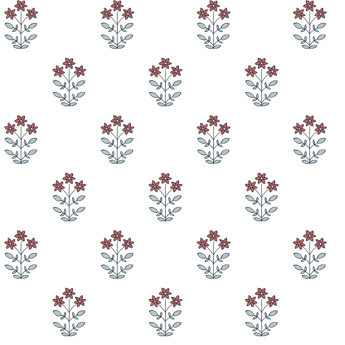A-Street Prints Kit Red Floral Wallpaper - SKU AST4361