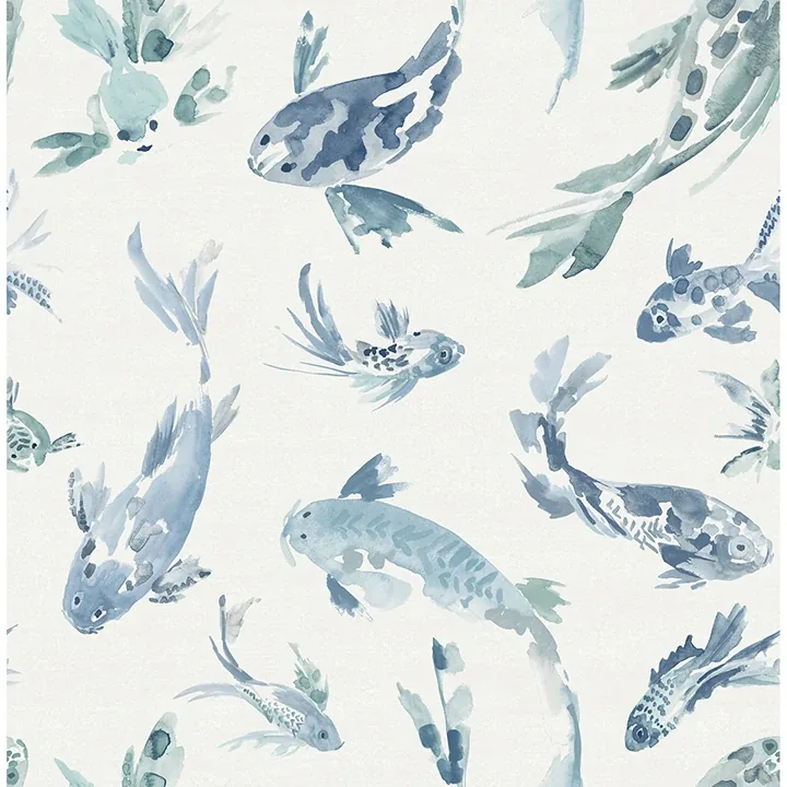 4172-27500 | Koi Blue Fish Wallpaper
