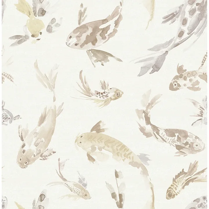 4172-27501 | Koi Metallic Fish Wallpaper