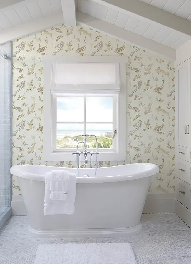 A-Street Prints Koi Metallic Fish Wallpaper | Wallpaper Twins A-Street Prints Koi Metallic Fish Wallpaper - SKU 4172-27501