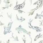 A-Street Prints Koi Seafoam Fish Wallpaper - SKU 4172-27502