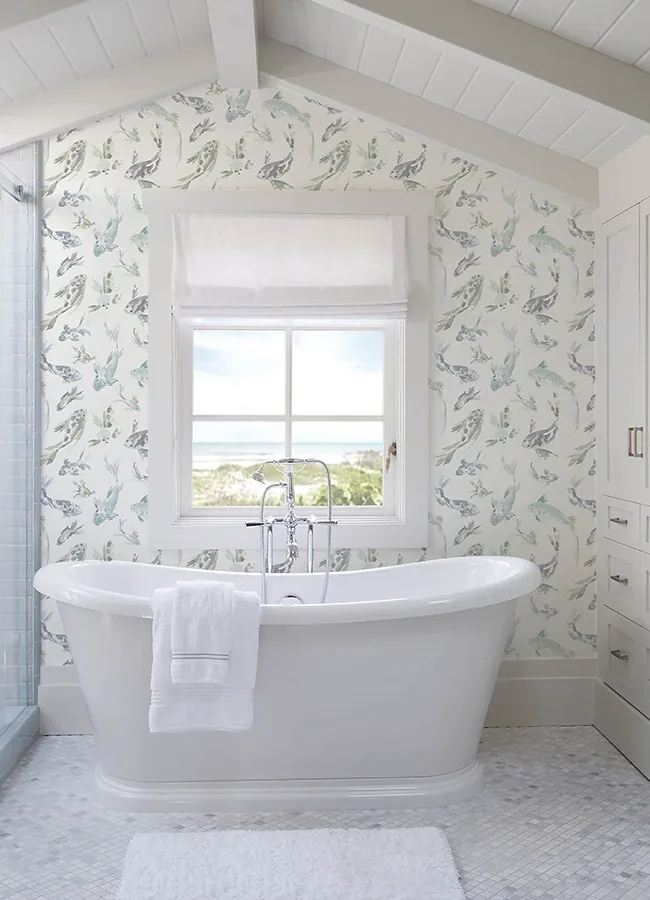 A-Street Prints Koi Seafoam Fish Wallpaper - SKU 4172-27502