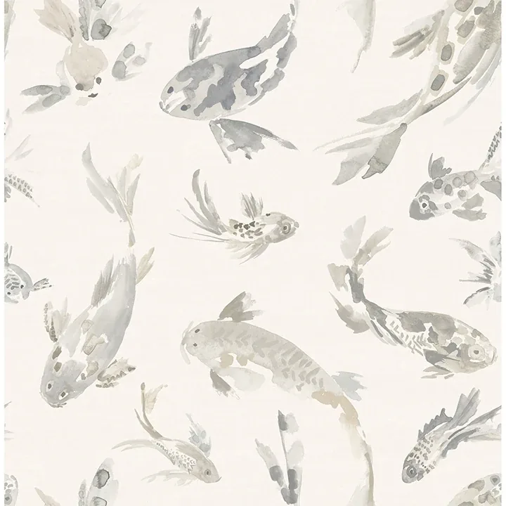 A-Street Prints Koi Stone Fish Wallpaper - SKU 4172-27503