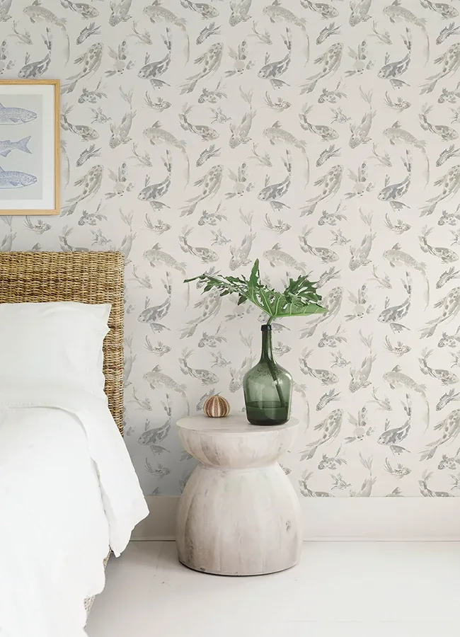 A-Street Prints Koi Stone Fish Wallpaper | Wallpaper Twins A-Street Prints Koi Stone Fish Wallpaper - SKU 4172-27503