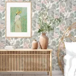 A-Street Prints Koko Grey Floral Wallpaper - SKU 4014-26454