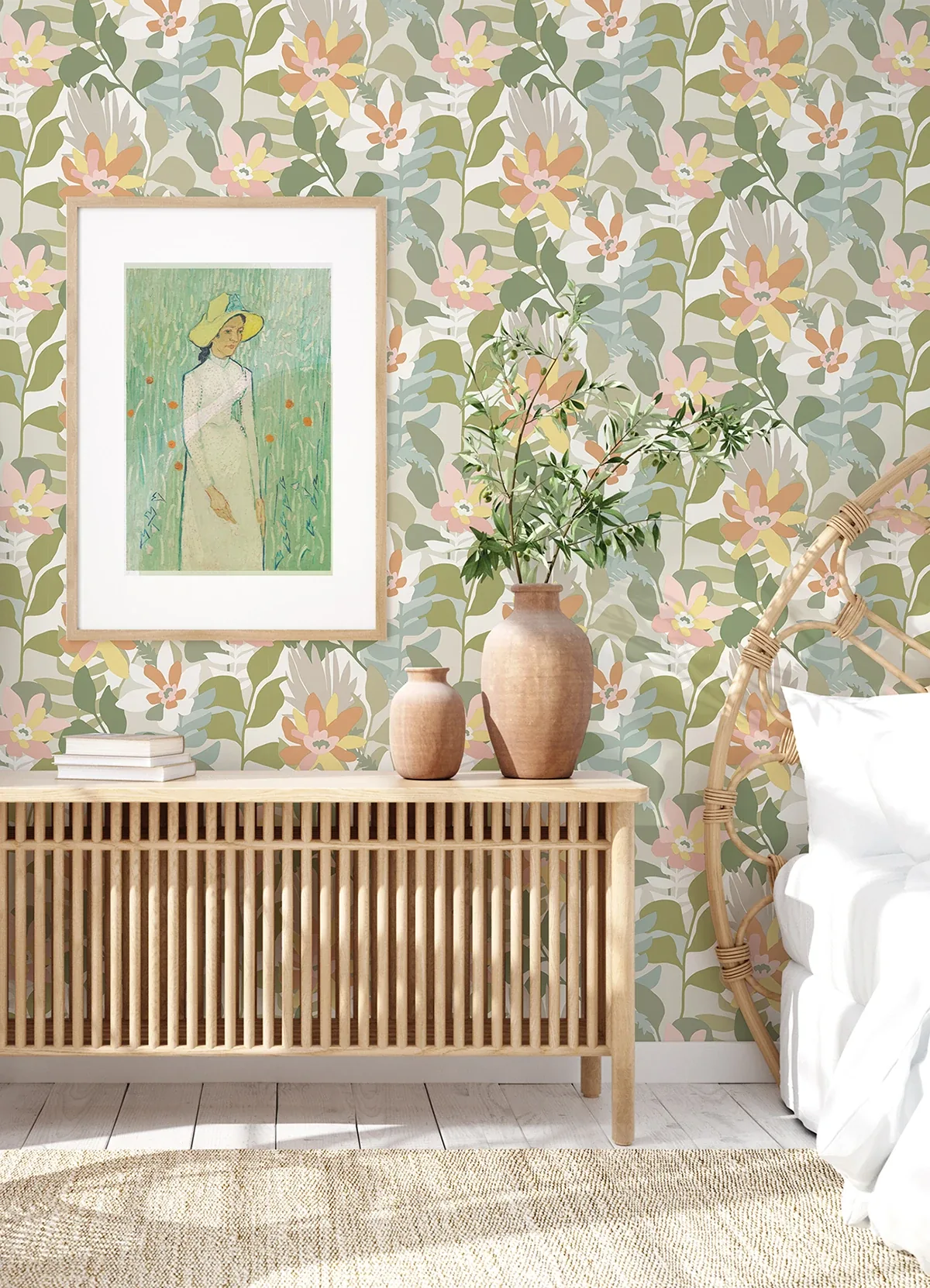A-Street Prints Koko Taupe Floral Wallpaper - SKU 4014-26453