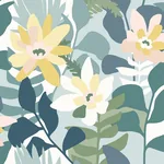 A-Street Prints Koko Turquoise Floral Wallpaper | Wallpaper Twins A-Street Prints Koko Turquoise Floral Wallpaper - SKU 4014-26456