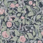 A-Street Prints Kort Dark Blue Fruit and Floral Wallpaper - SKU 4143-22028
