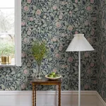 A-Street Prints Kort Dark Blue Fruit and Floral Wallpaper - SKU 4143-22028