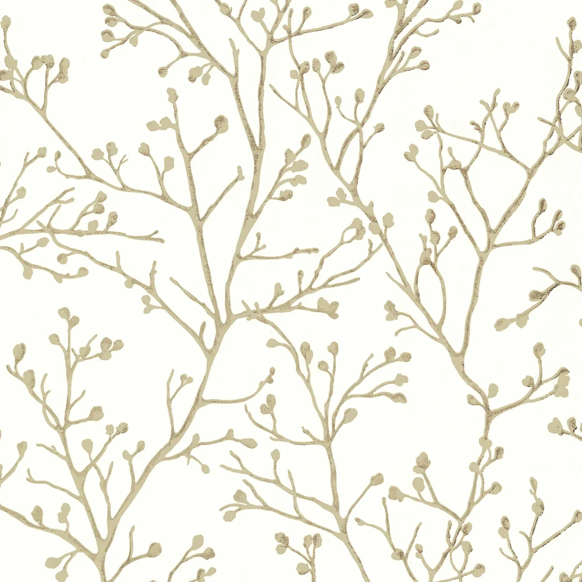 A-Street Prints Koura Cream Budding Branches Wallpaper - SKU 4019-86454