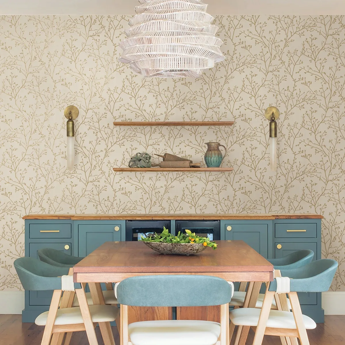 A-Street Prints Koura Cream Budding Branches Wallpaper - SKU 4019-86454