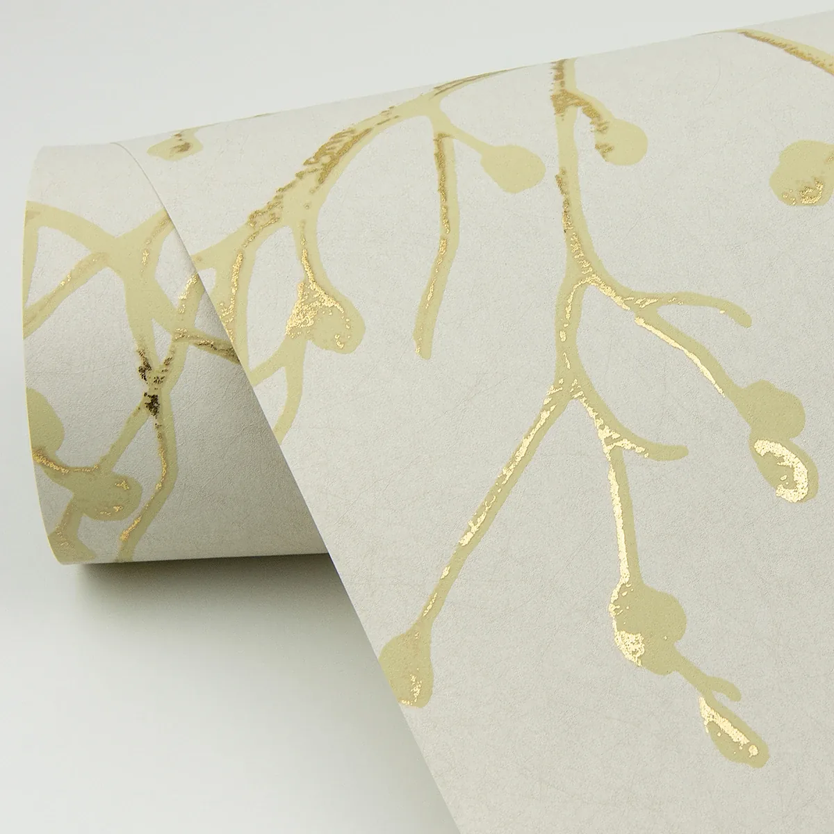 4019-86457 | Koura Gold Budding Branches Wallpaper