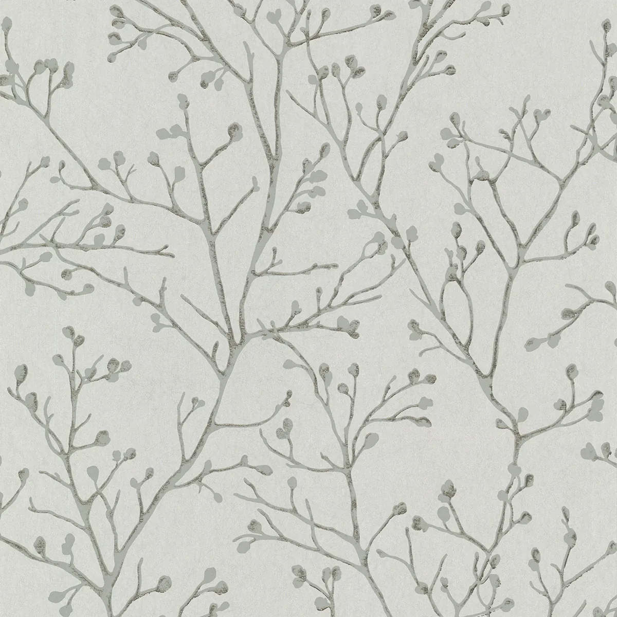A-Street Prints Koura Platinum Budding Branches Wallpaper - SKU 4019-86456