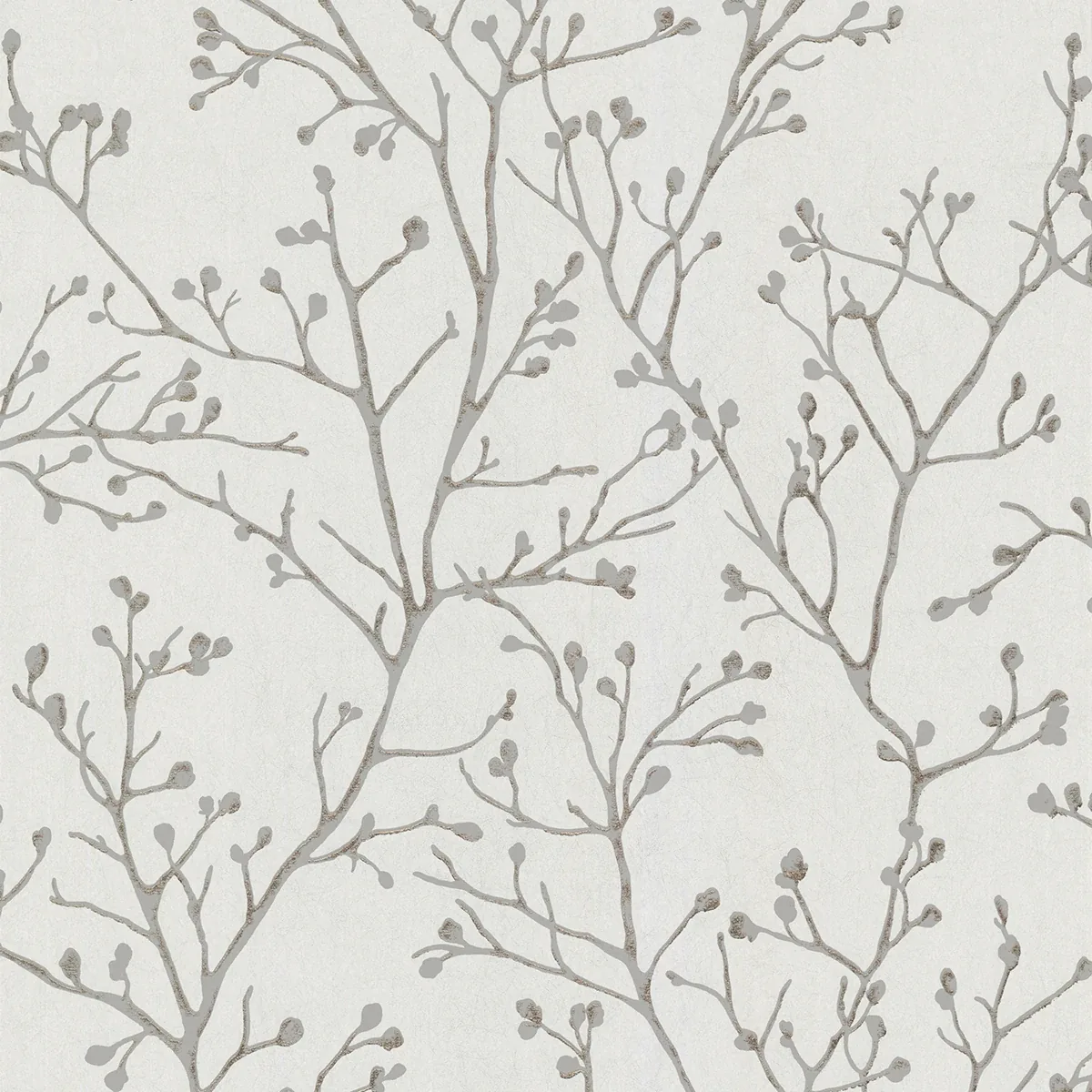 A-Street Prints Koura Silver Budding Branches Wallpaper | Wallpaper Twins A-Street Prints Koura Silver Budding Branches Wallpaper - SKU 4019-86453