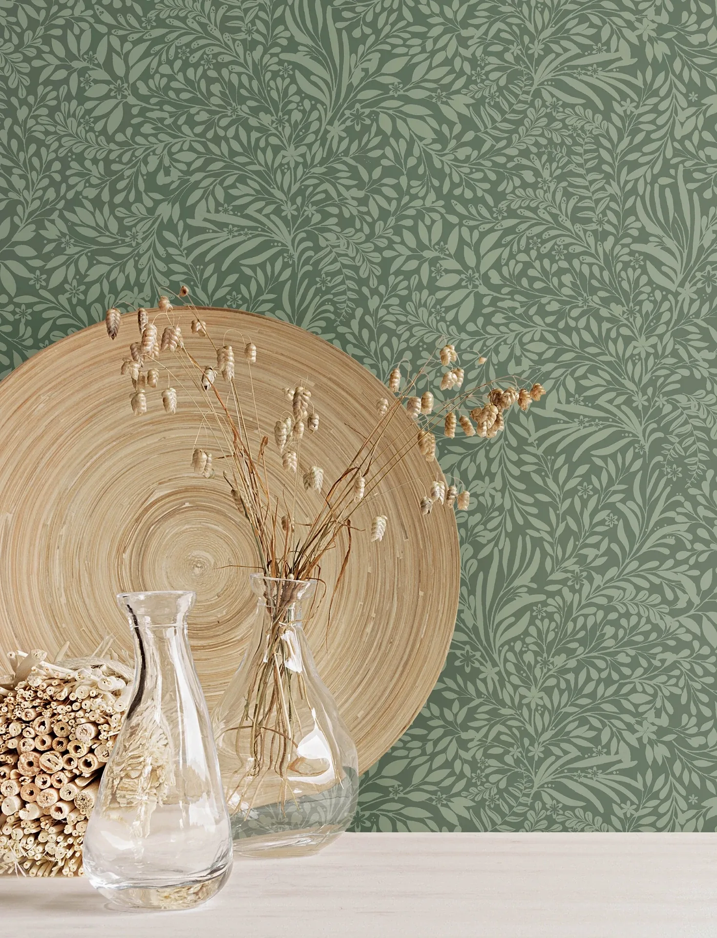 A-Street Prints Kristina Evergreen Botanical Wallpaper - SKU 4201-20129