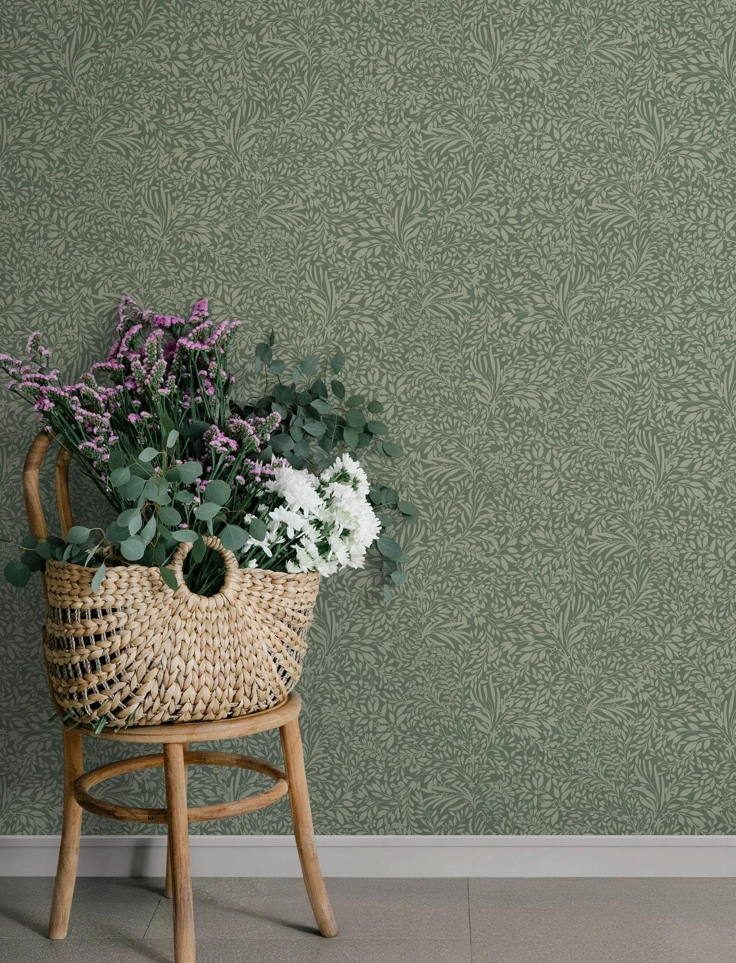 A-Street Prints Kristina Evergreen Botanical Wallpaper - SKU 4201-20129