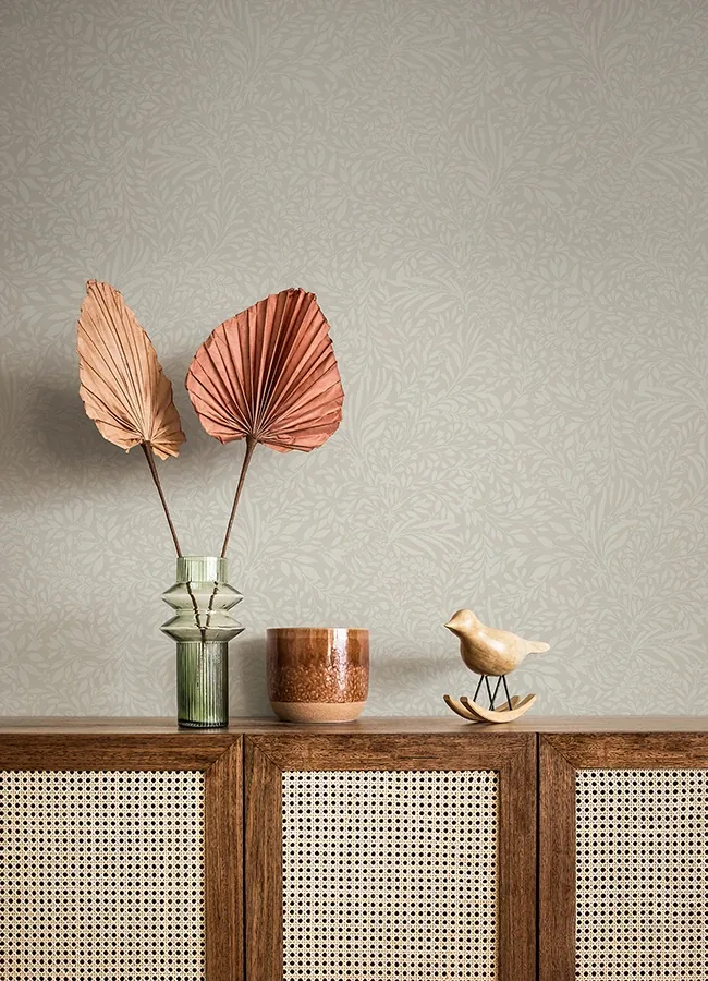 A-Street Prints Kristina Light Grey Botanical Wallpaper | Wallpaper Twins A-Street Prints Kristina Light Grey Botanical Wallpaper - SKU 4080-92116