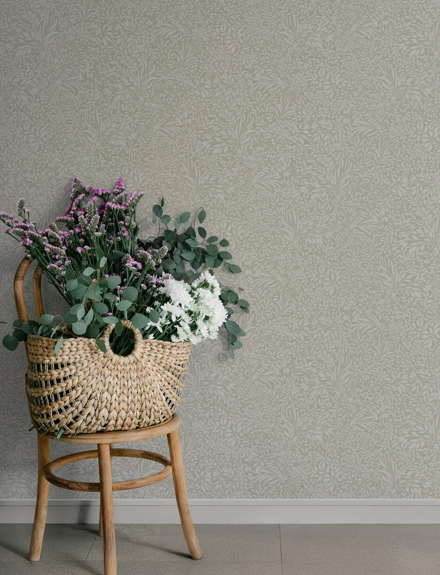 A-Street Prints Kristina Taupe Botanical Wallpaper - SKU 4201-20127