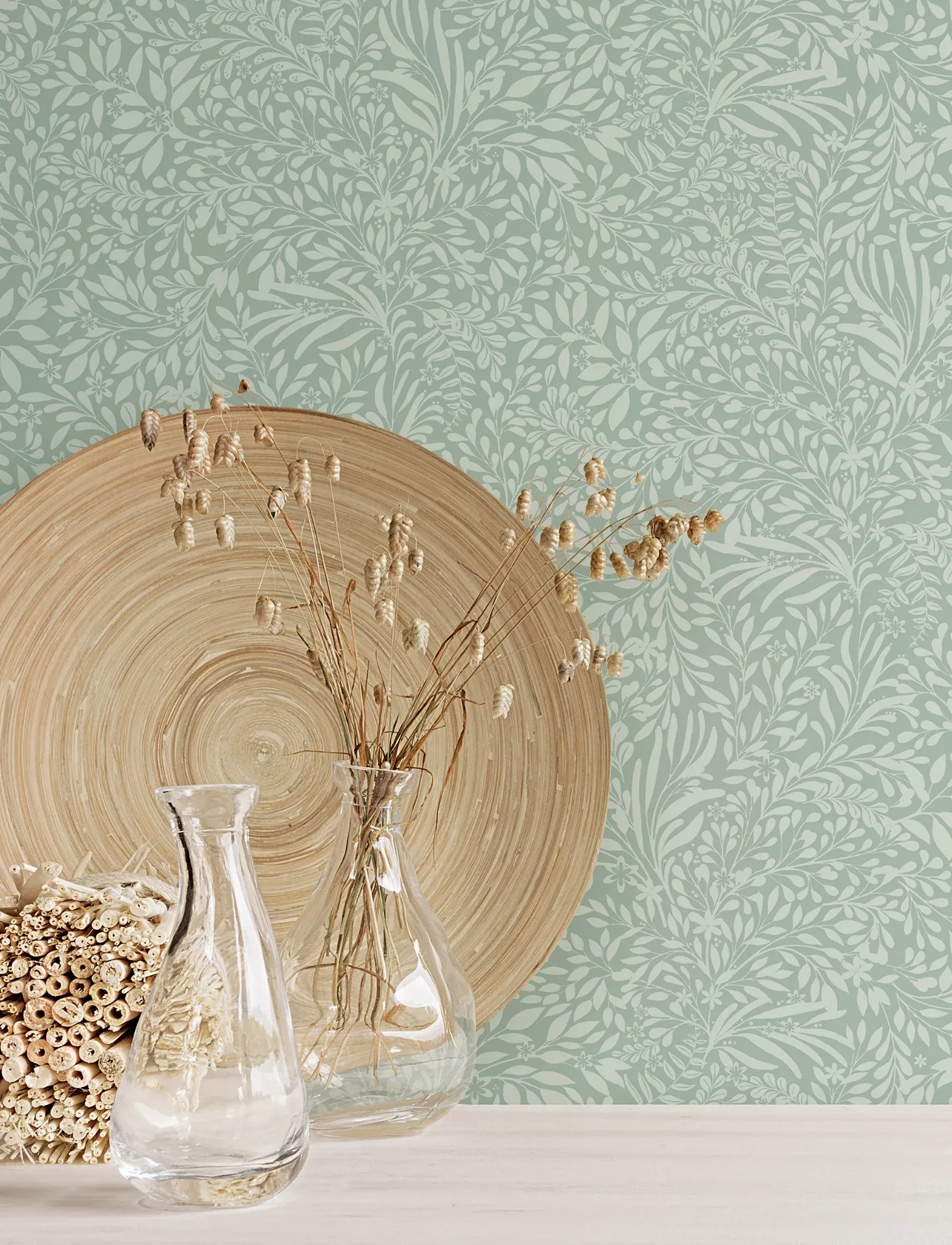 A-Street Prints Kristina Teal Botanical Wallpaper - SKU 4201-20128