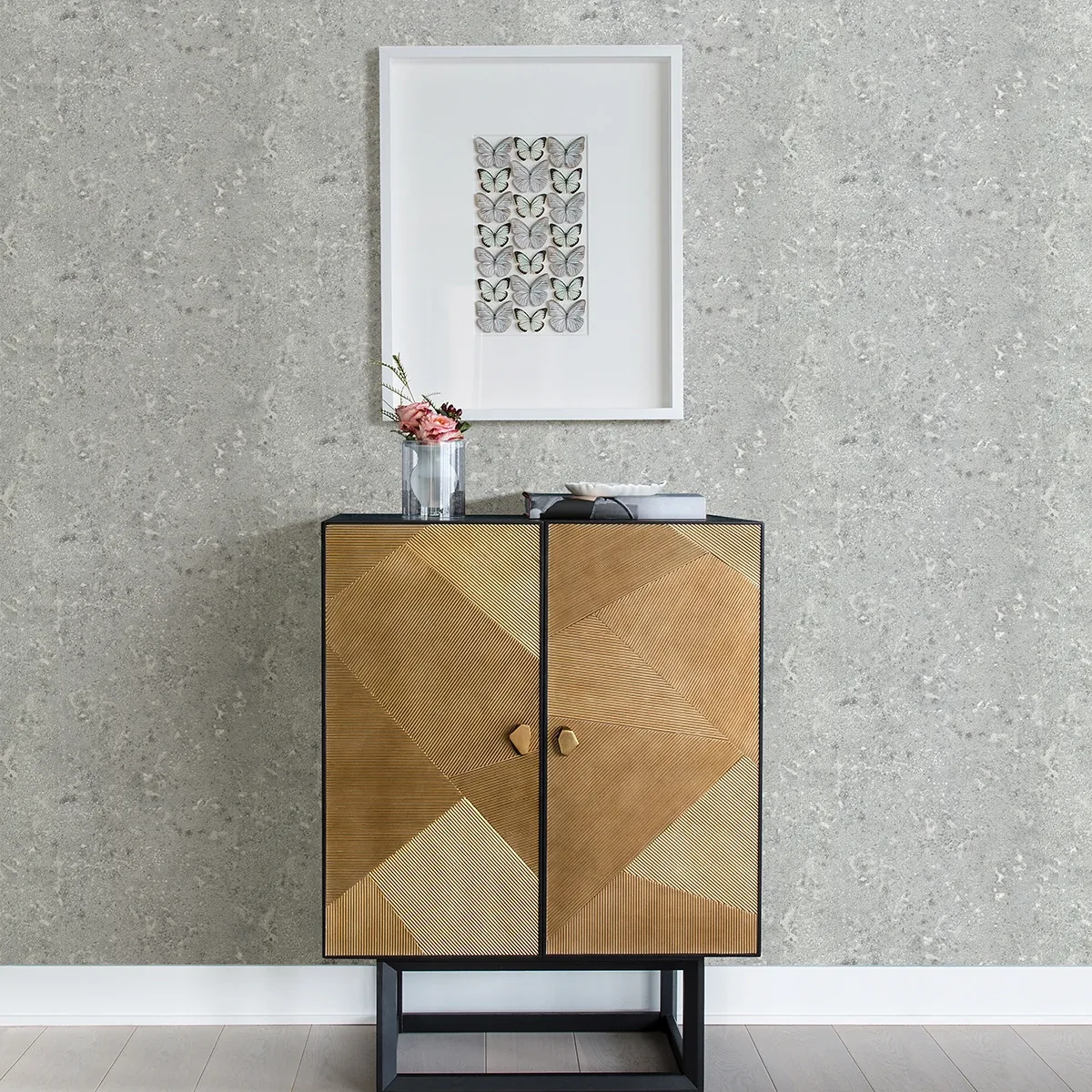 A-Street Prints Kulta Silver Cemented Wallpaper - SKU 4019-86472