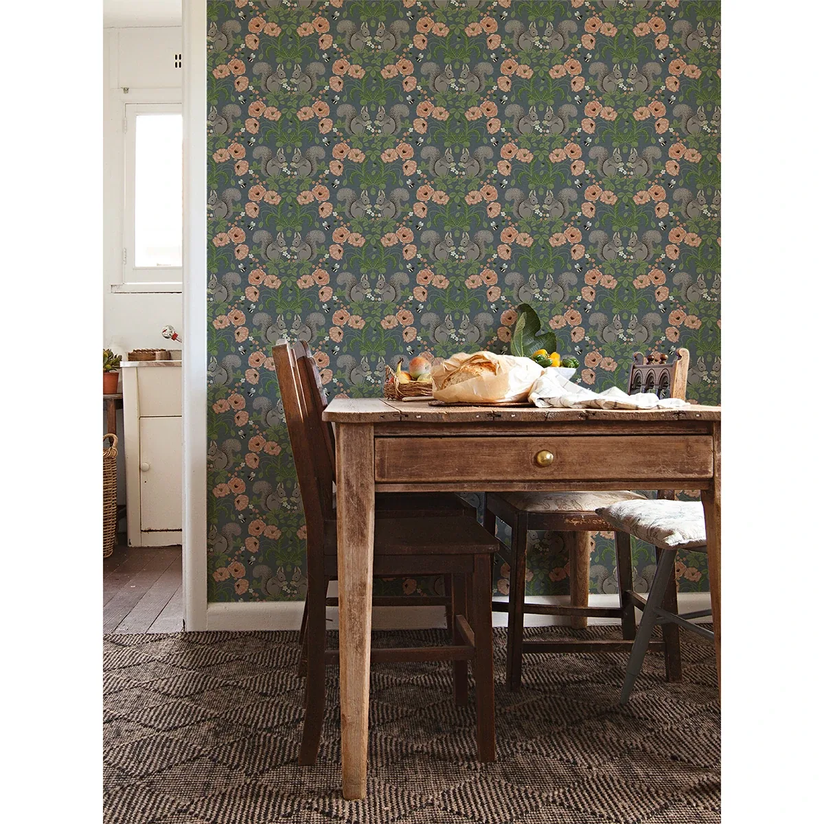 A-Street Prints Kurre Blue Woodland Damask Wallpaper | Wallpaper Twins A-Street Prints Kurre Blue Woodland Damask Wallpaper - SKU 2999-44122