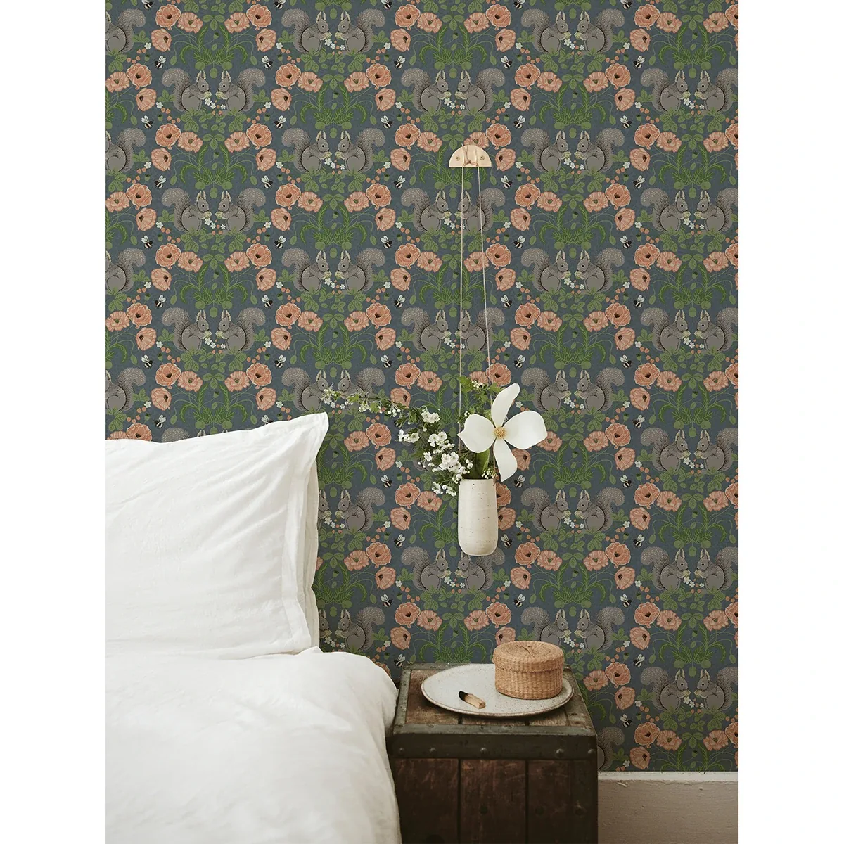 A-Street Prints Kurre Blue Woodland Damask Wallpaper | Wallpaper Twins A-Street Prints Kurre Blue Woodland Damask Wallpaper - SKU 2999-44122