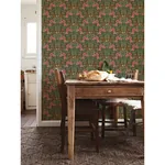 A-Street Prints Kurre Dark Green Woodland Damask Wallpaper - SKU 2999-44124