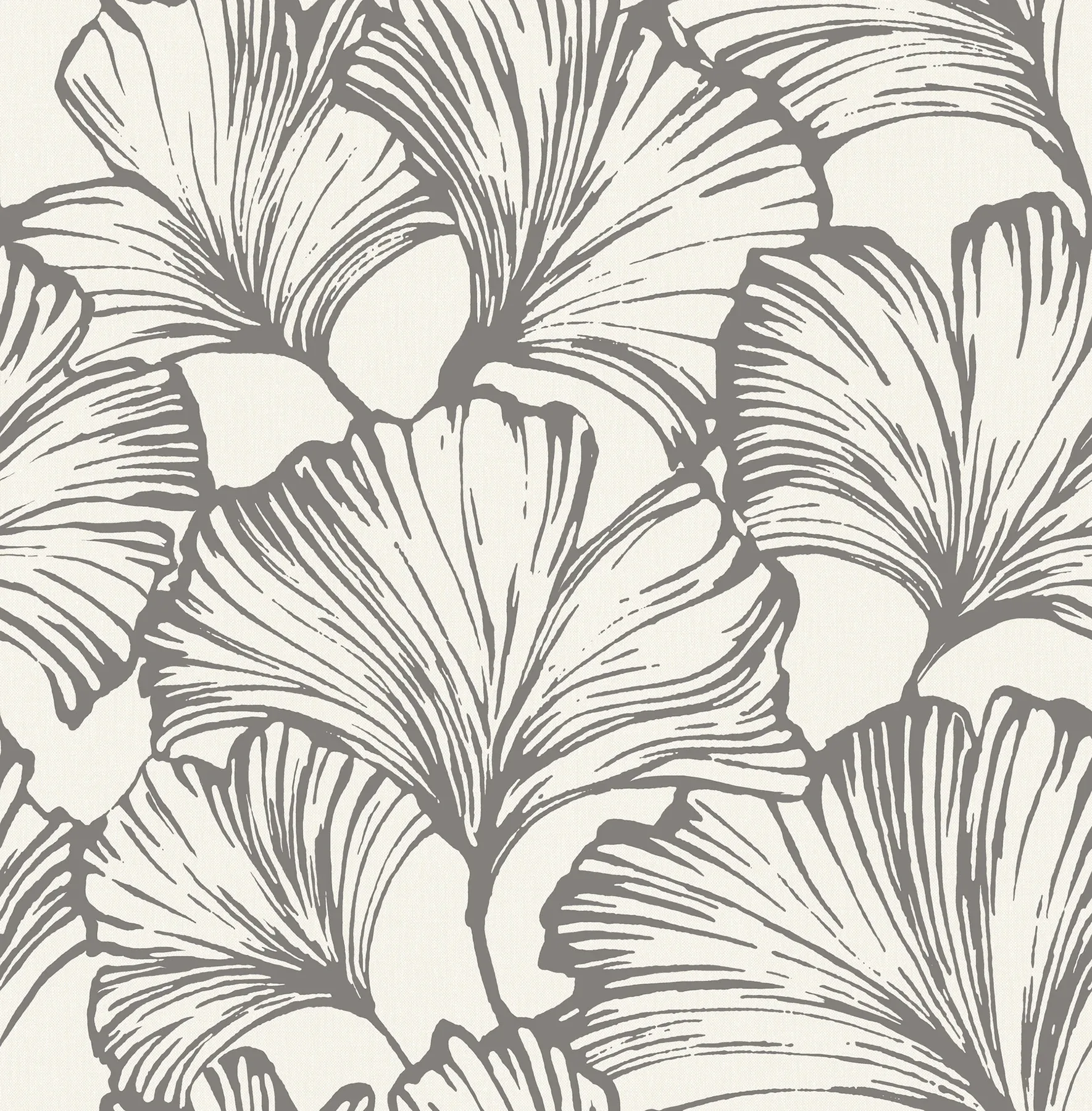 4177-27713 | Kyoto Charcoal Ginkgo Leaf Wallpaper
